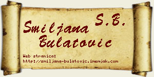 Smiljana Bulatović vizit kartica